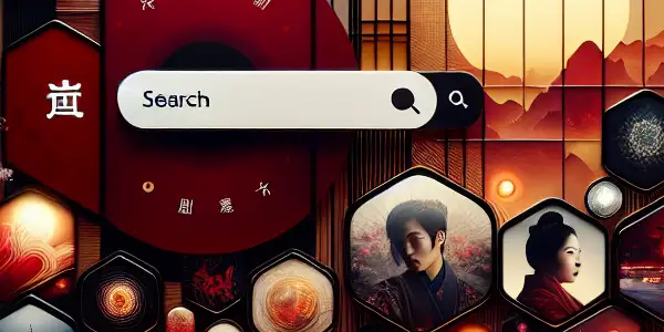 A sophisticated digital interface showcasing diverse Japanese AV stars against a backdrop of modern and traditional Japanese culture.